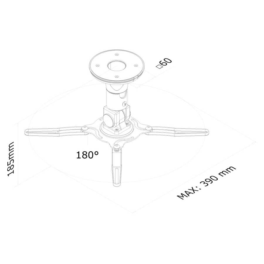 Neomounts by Newstar BEAMER-C50 Plafondsteun 3