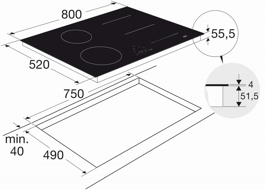 ATAG HI08471EV inductie kookplaat 2