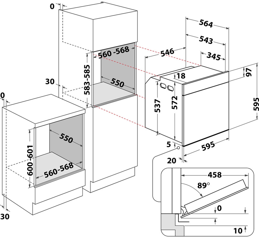 Whirlpool AKZ9 6240 NB inbouw solo oven 2
