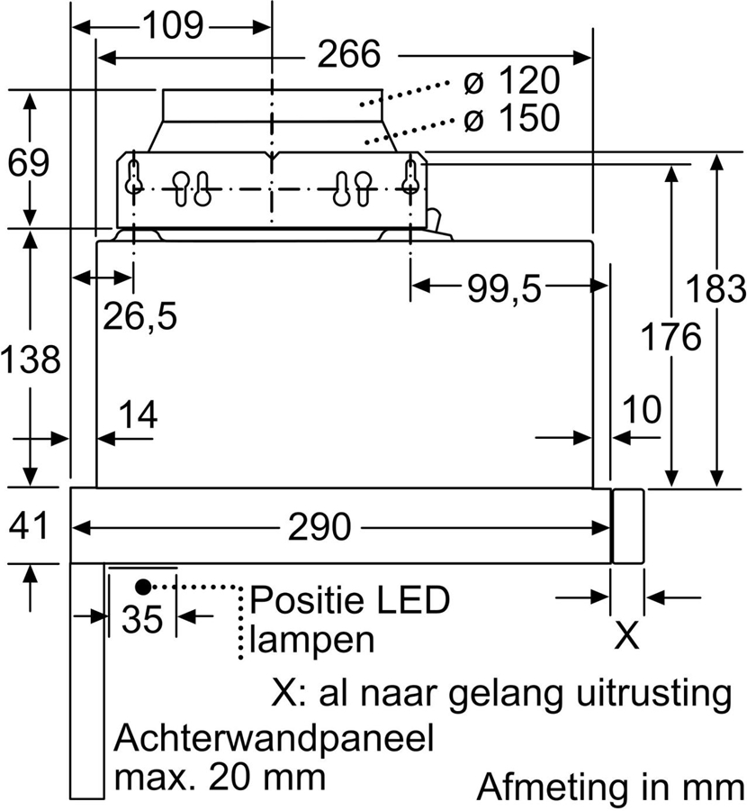 Siemens LI63LA526 iQ100 vlakscherm afzuigkap 7