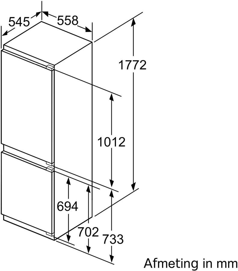 Siemens KI86SAFE0 inbouw koelvriescombinatie 2