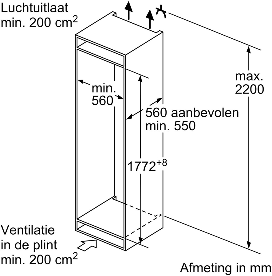 BOSCH KIS87AFE0 Serie 6 Inbouw Koel-vriescombinatie 2