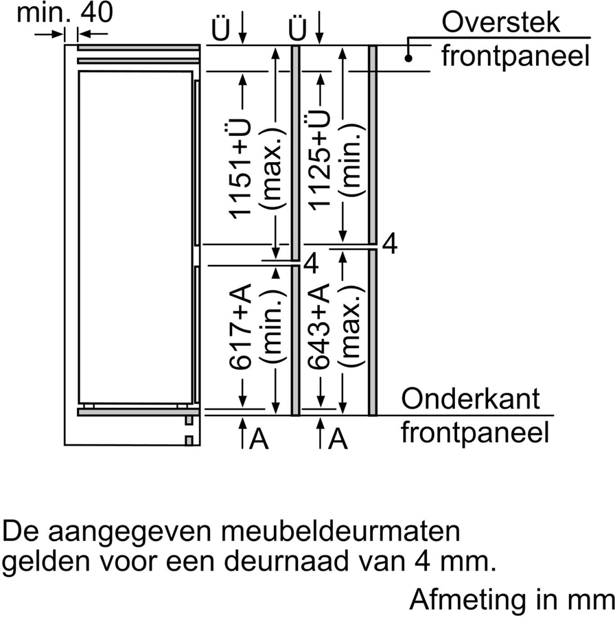 BOSCH KIS87AFE0 Serie 6 Inbouw Koel-vriescombinatie 9