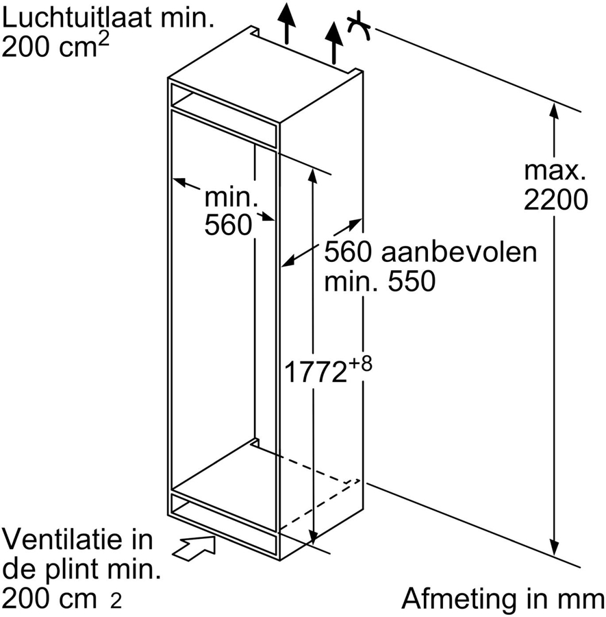 BOSCH KIS86AFE0 Serie 6 Inbouw Koel-vriescombinatie 2