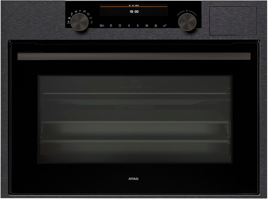 ATAG CS46121D Inbouw Combi Stoomoven met Groot Kleurendisplay - Black Steel 1