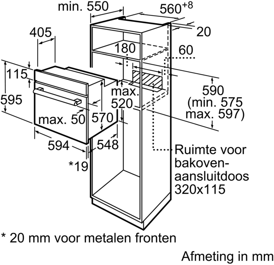 BOSCH HBF114BS1 Serie 2 Inbouwoven 2