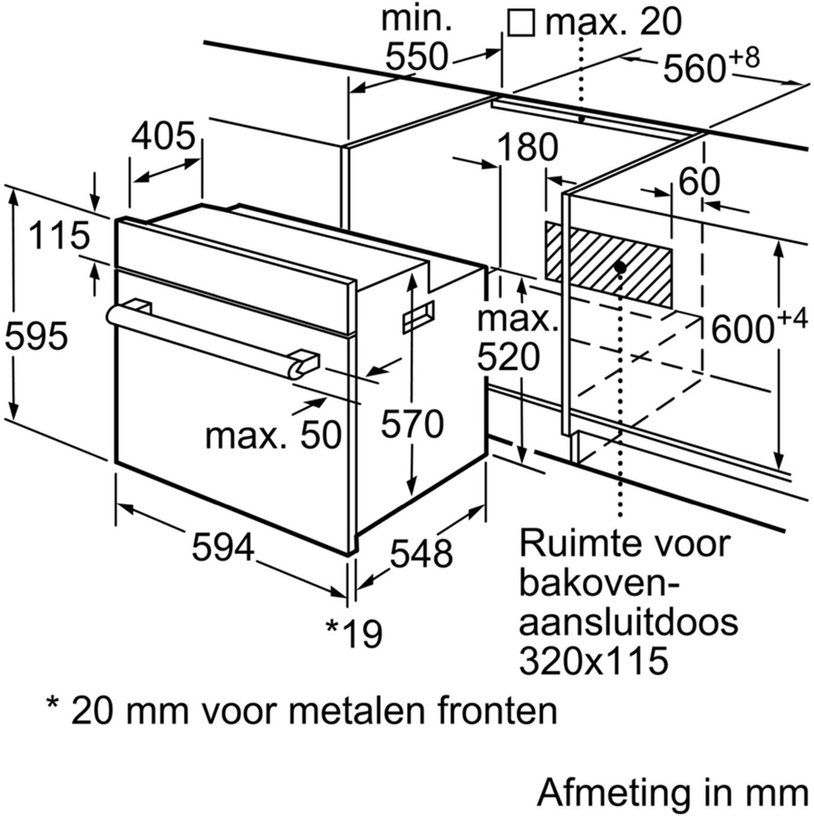 BOSCH HBF114BS1 Serie 2 Inbouwoven 8