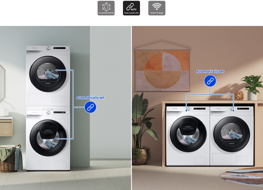 Samsung WD80T554ABT AddWash 5000 Serie Was-droogcombinatie 11