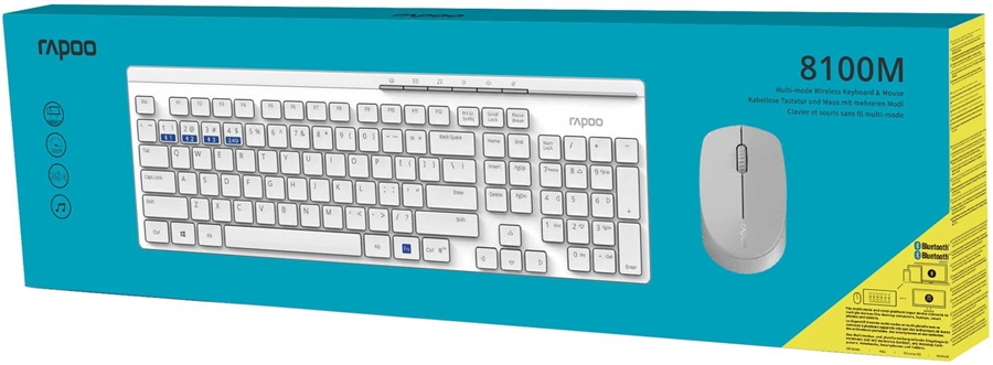 Rapoo 8100M Draadloos Multi-mode Toetsenbord & Muis 4