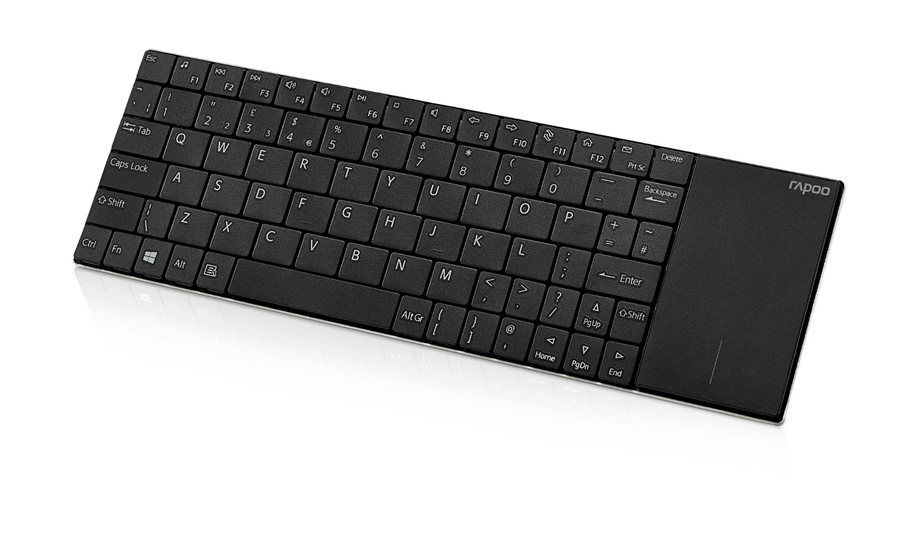 Rapoo E2710 Wireless Multimedia Touchpad Keyboard zwart 2