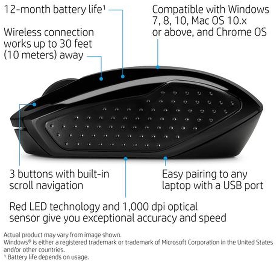 HP 200 Draadloze muis zwart 5