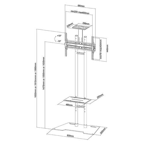 Neomounts by Newstar PLASMA-M1700ES verrijdbaar meubel   3