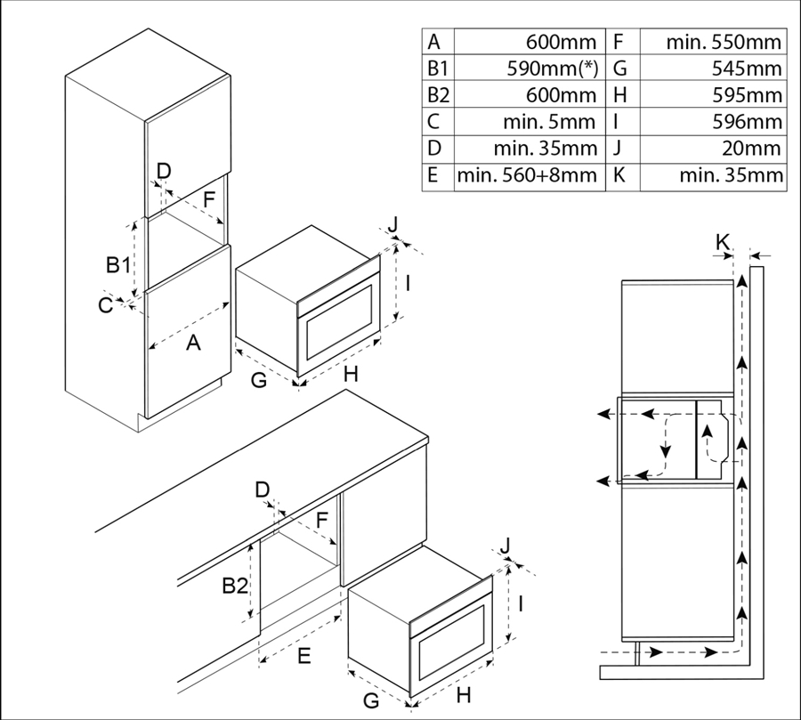 Inventum IOH6072RK Hetelucht Inbouw Oven 2