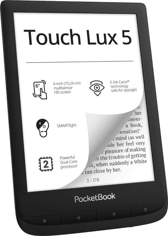 PocketBook Touch Lux 5 ereader zwart kopen? EP.nl