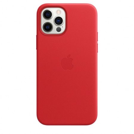 Apple iPhone 12 / 12 Pro leren hoesje met MagSafe rood 1