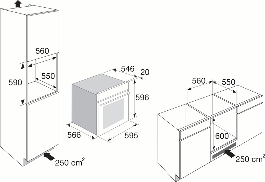 ETNA OM470RVS inbouw oven 2