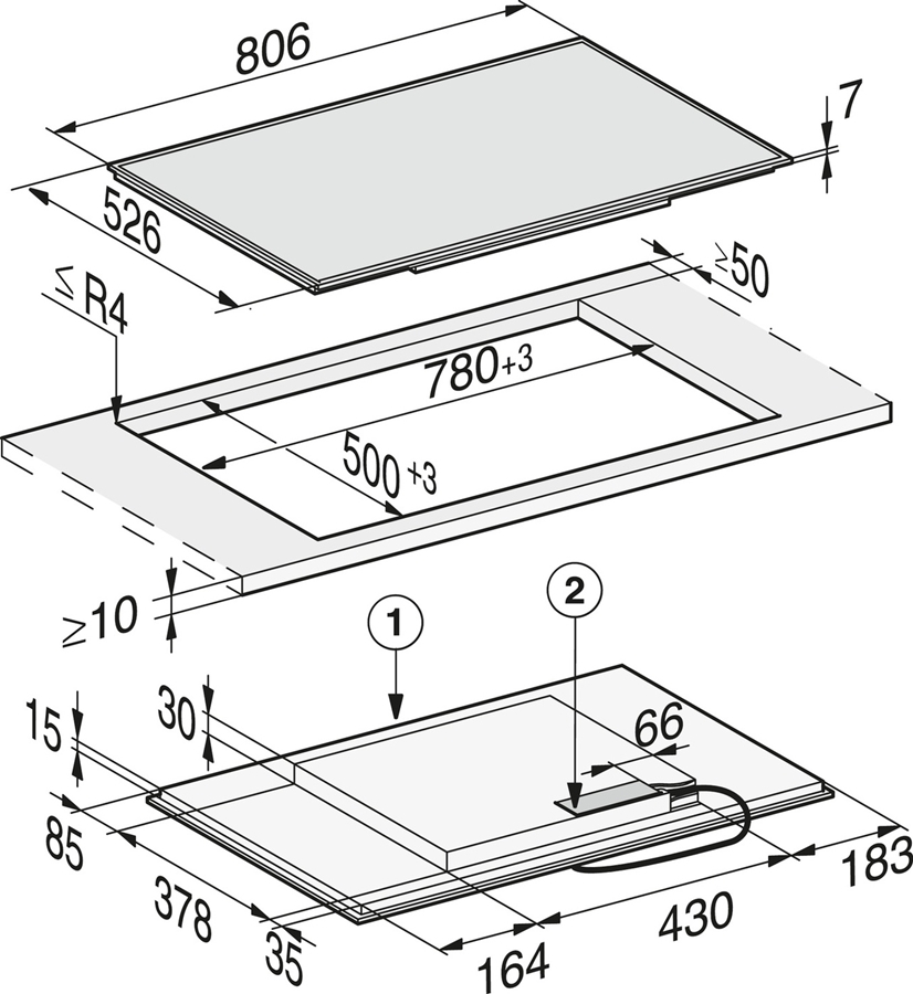 Miele KM 7574 FR inductie kookplaat 2