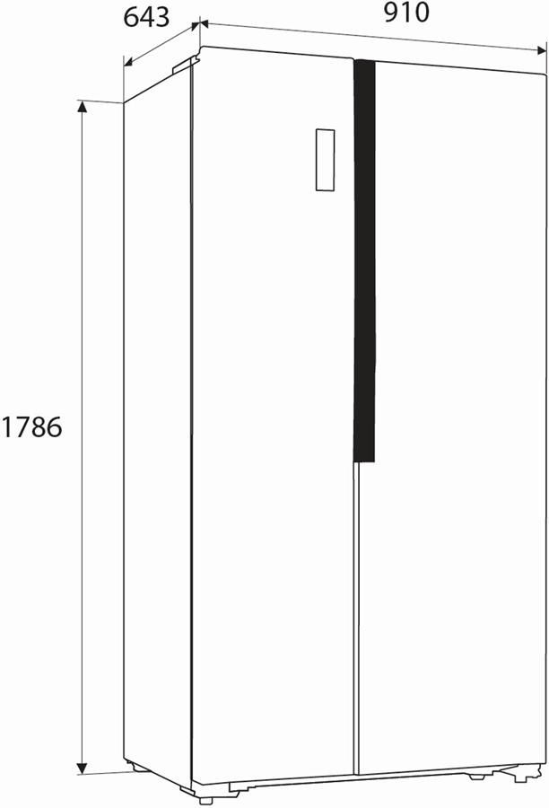 ETNA AKV578ZWA Amerikaanse koelkast 17