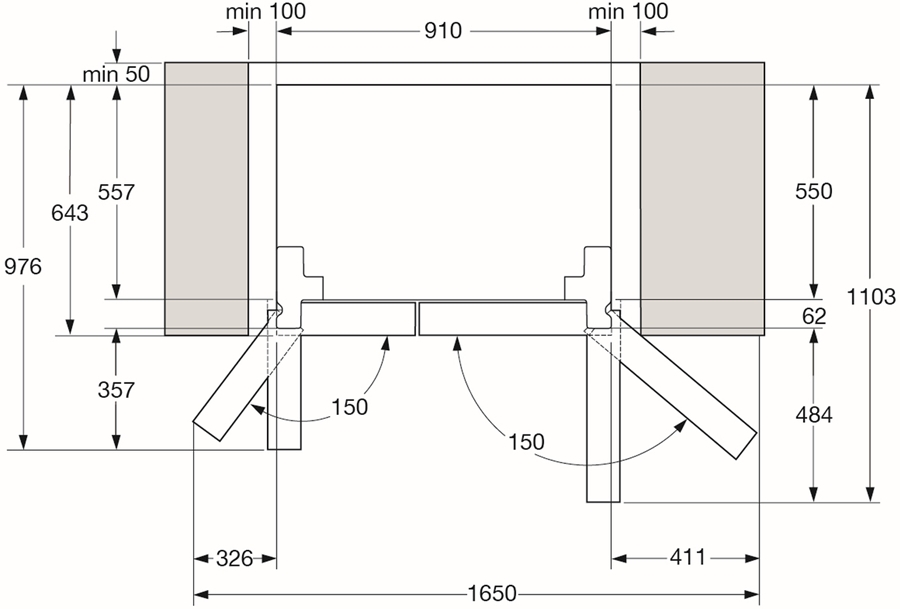 ETNA AKV578ZWA Amerikaanse koelkast 18