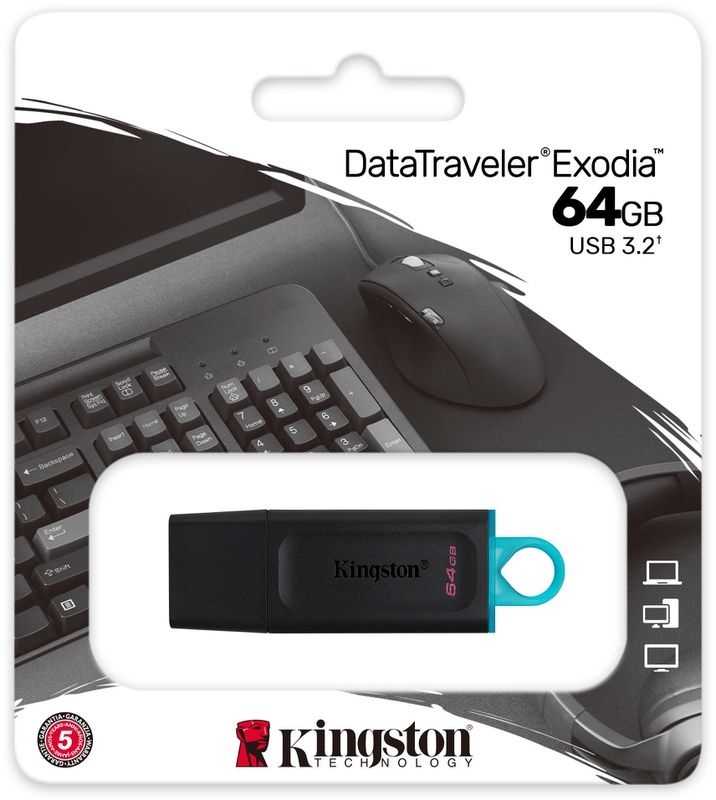 Kingston DataTraveler Exodia 64GB usb stick zwart 3