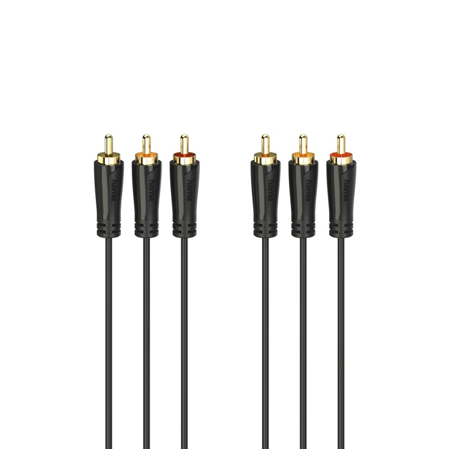 Hama Audio-/videokabel verguld 1,5m 1