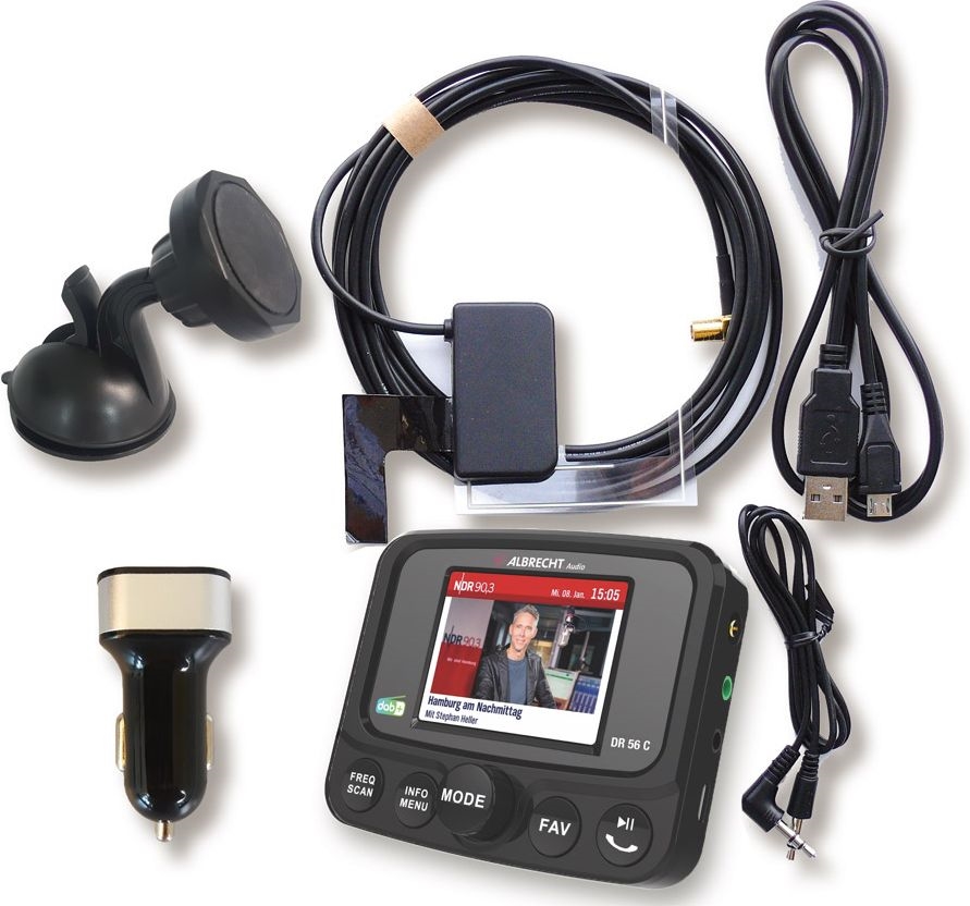 Albrecht DR56C DAB+ autoradio adapter 3