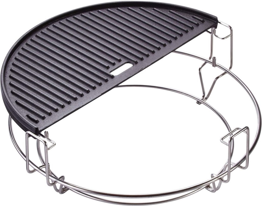 Kamado Joe Half Moon Cast Iron Reversible Griddle - Classic Joe ®  3