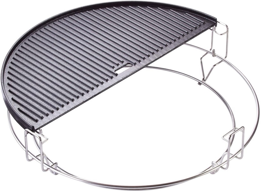 Kamado Joe Half Moon Cast Iron Reversible Griddle - Big Joe ®  3