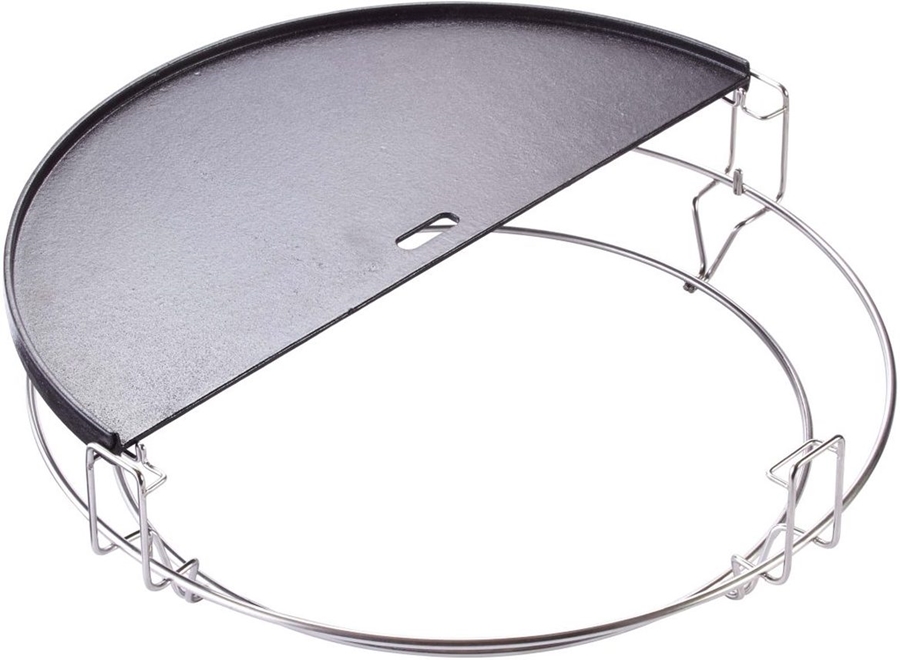 Kamado Joe Half Moon Cast Iron Reversible Griddle - Big Joe ®  4
