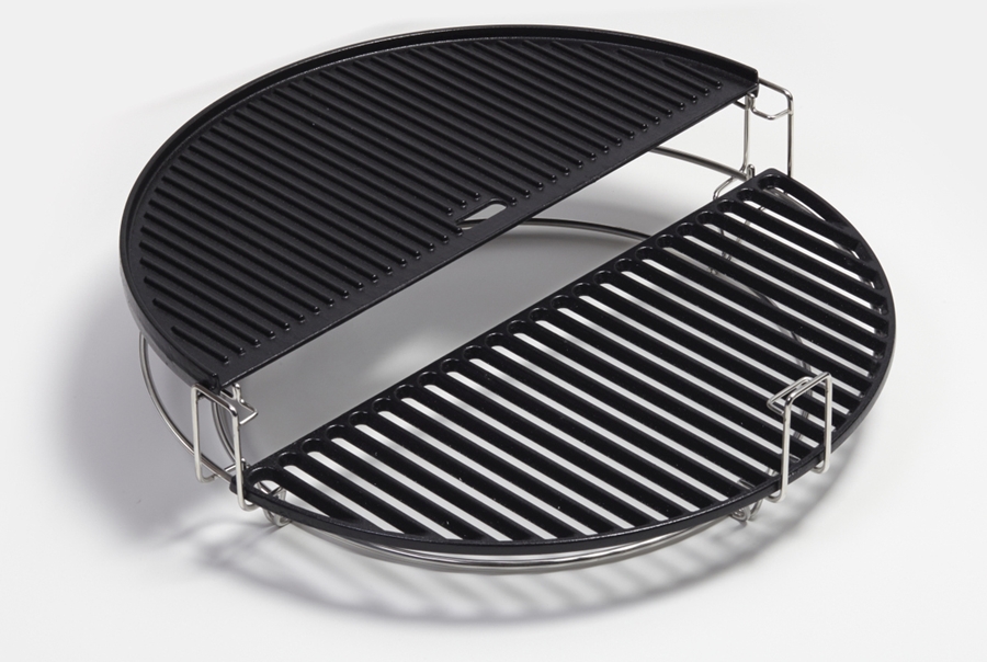 Kamado Joe Half Moon Cast Iron Reversible Griddle - Big Joe ®  5