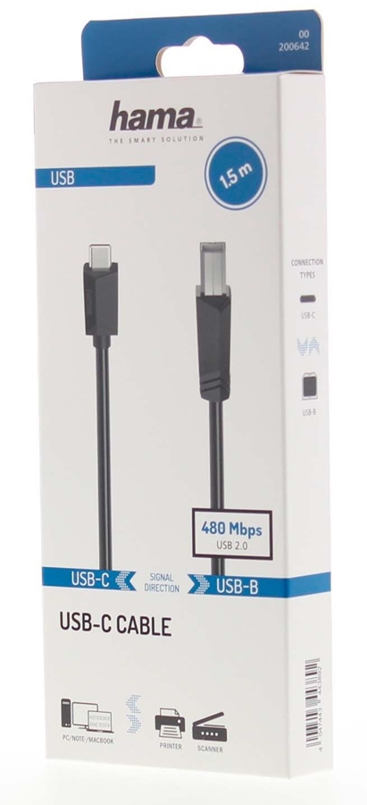 Hama USB-C - USB-B 1,50m 2