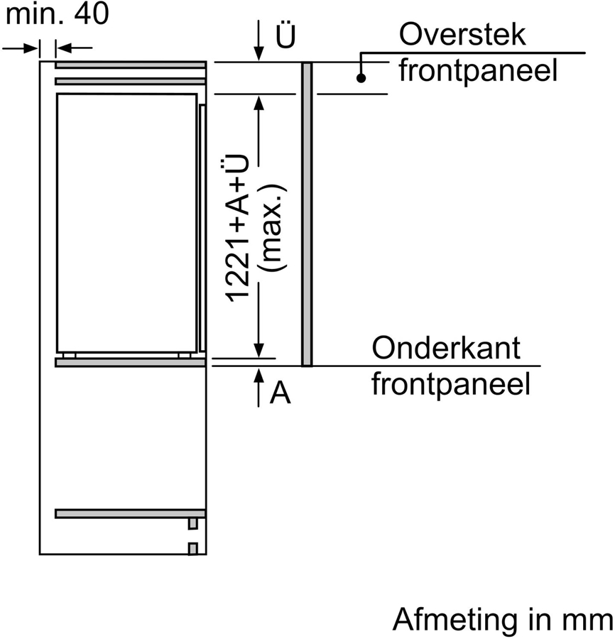 Siemens KI41RNSE0 iQ100 inbouw 1-deurskoelkast 7