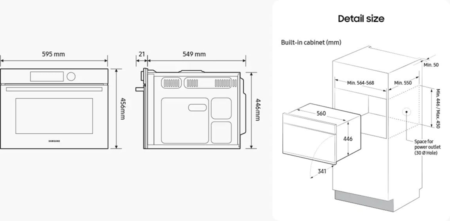 Samsung NQ5B4553FBS/U1 4-serie Inbouw Combimagnetron Kopen? | EP.nl