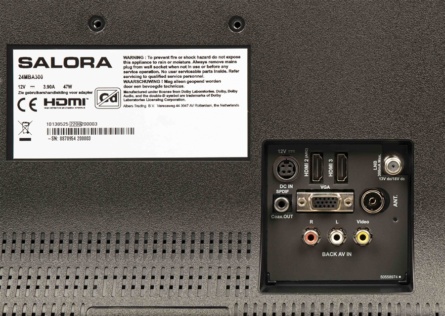 Salora 24MBA300 HD TV met 12V 3