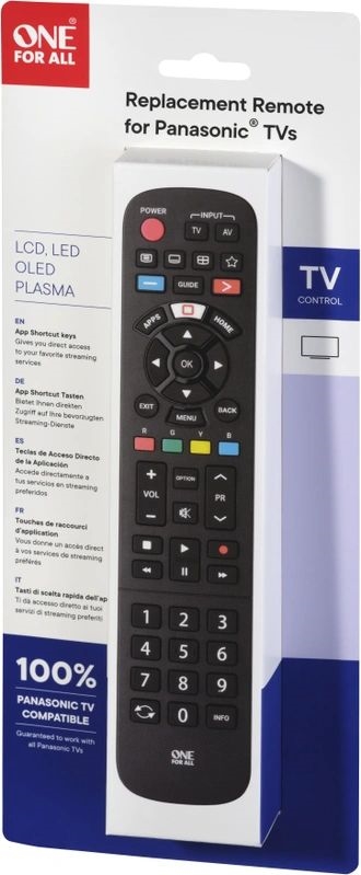 One for All vervangende afstandsbediening voor Panasonic TV 5