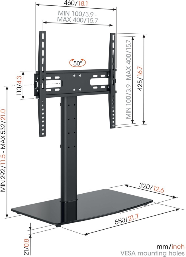 Vogel's MS 3085 TV draaibare tafelstandaard 2