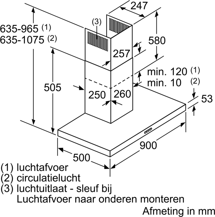 Siemens LC96BHM50M iQ300 extraKlasse Wandschouwkap 8