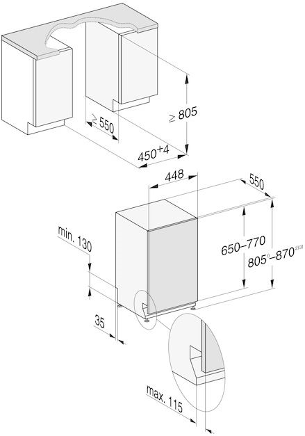Miele G 5790 SC Vi inbouw vaatwasser 5