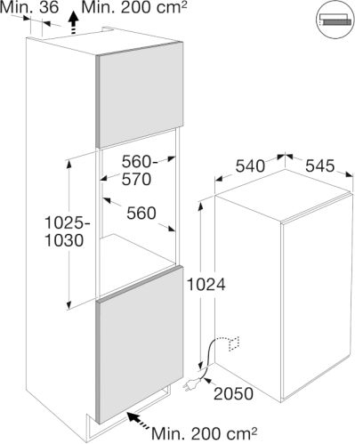 ETNA VS6102NF Inbouw Vriezer 2