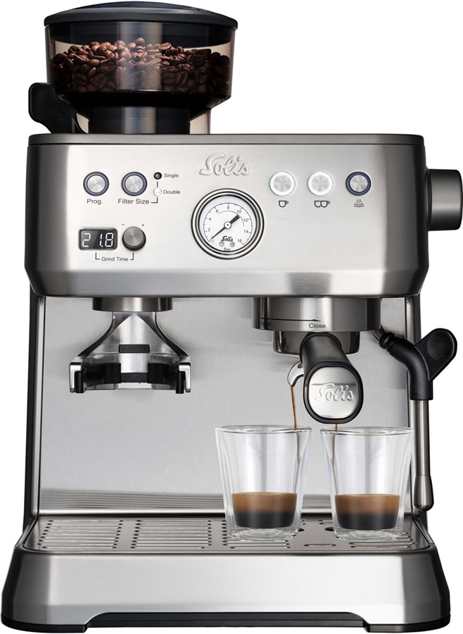 Solis 1019 Grind & Infuse Perfetta Pistonmachine - Espressomachine  - RVS 1