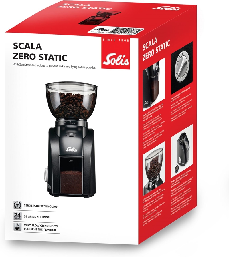 Solis 1662 Scala Zero Static Koffiemolen Elektrisch - Koffiemaler - Zwart 7