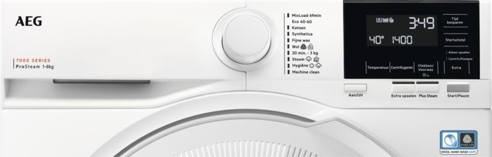 AEG LR73842 7000 Serie ProSteam wasmachine voorlader 8kg 3