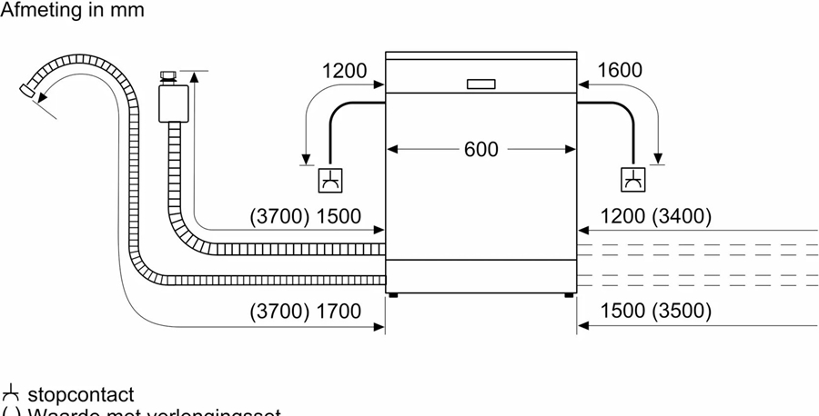 Siemens SN23EW20BE iQ300 extraKlasse Vrijstaande vaatwasser  7