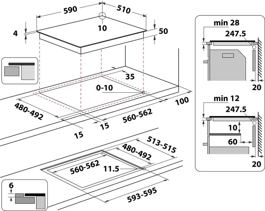Whirlpool WF S3660 CPNE inductiekookplaat 2
