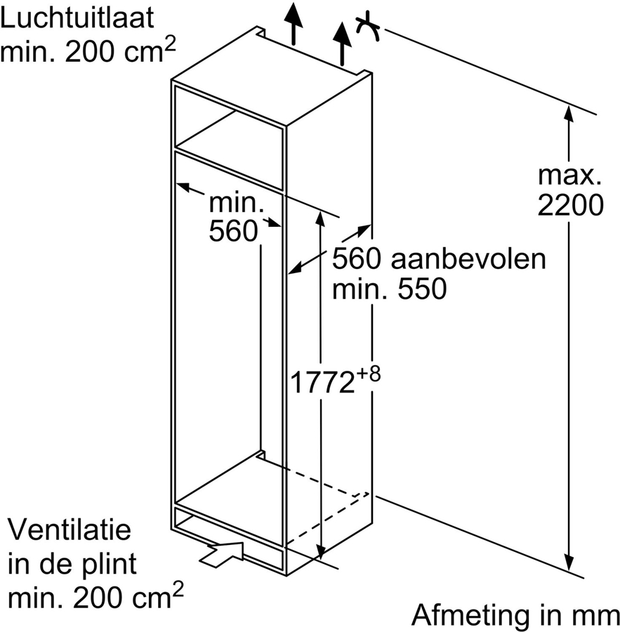 BOSCH KIR81VFE0 Serie 4 Inbouw Koelkast 2