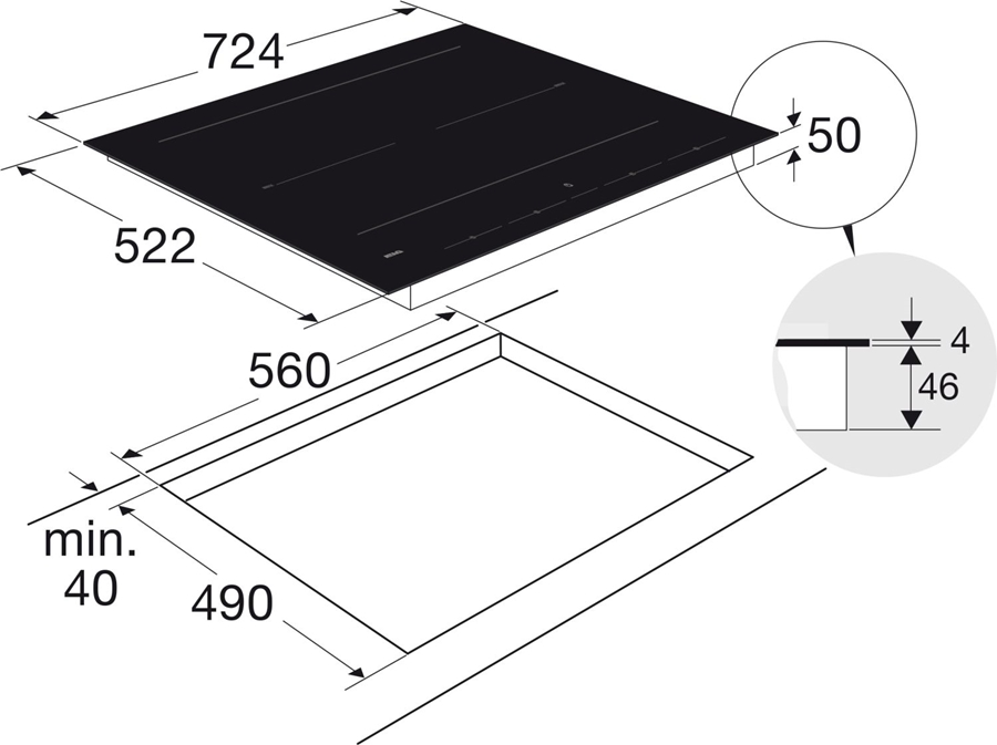 ATAG HI27472SV inductie kookplaat 2