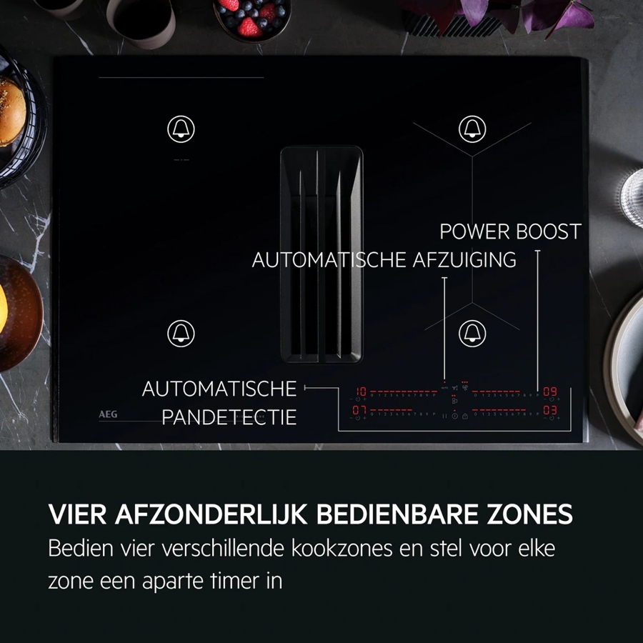 AEG TCH74B01FB 6000 serie ComboHob Bridge kookplaat met afzuiging 4
