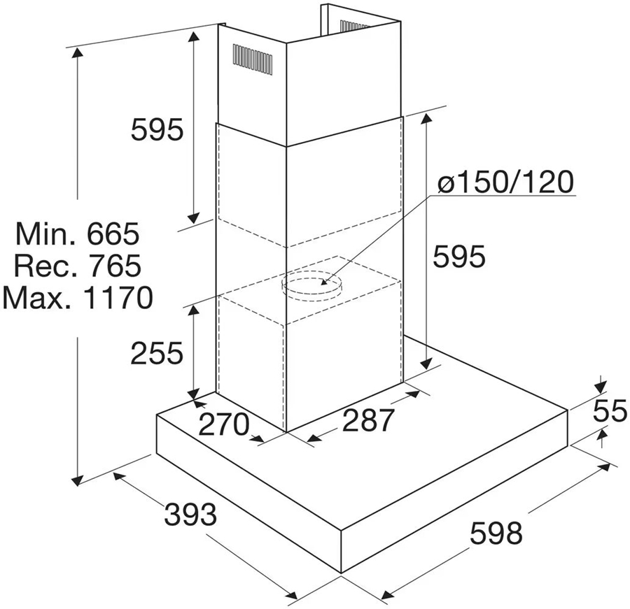 ETNA AB360ZT Wandschouw afzuigkap 2