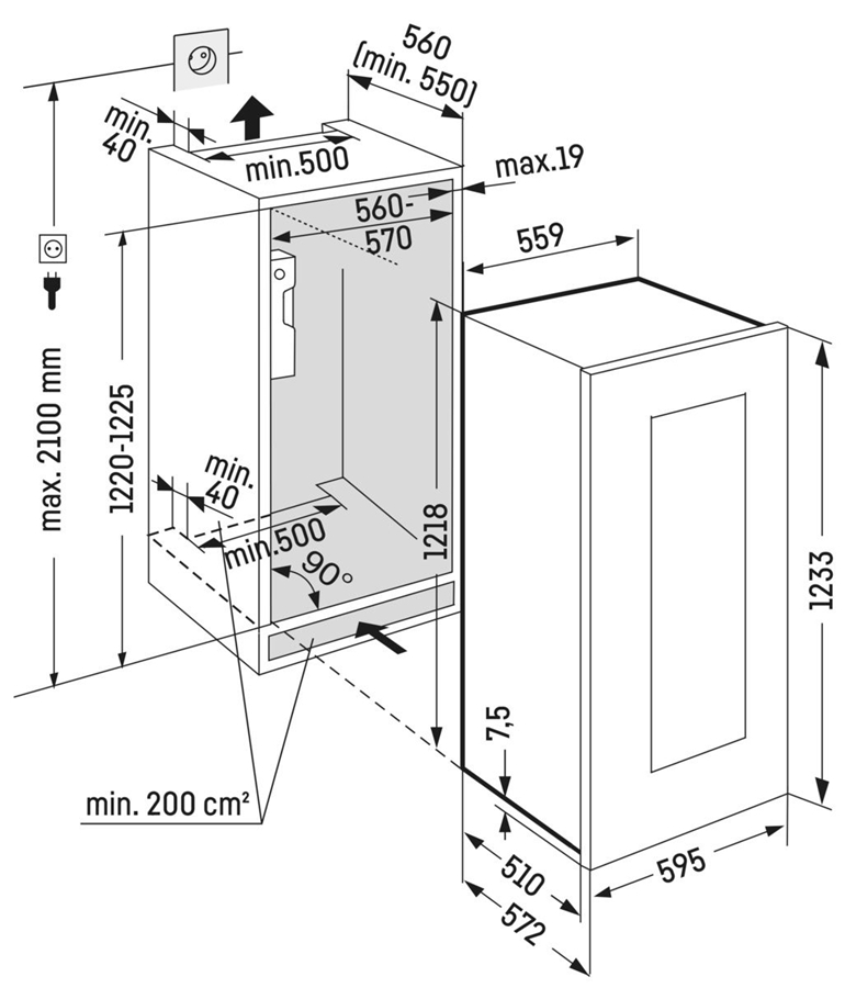 Liebherr EWTgb 2383-26 inbouw wijnkoelkast 2