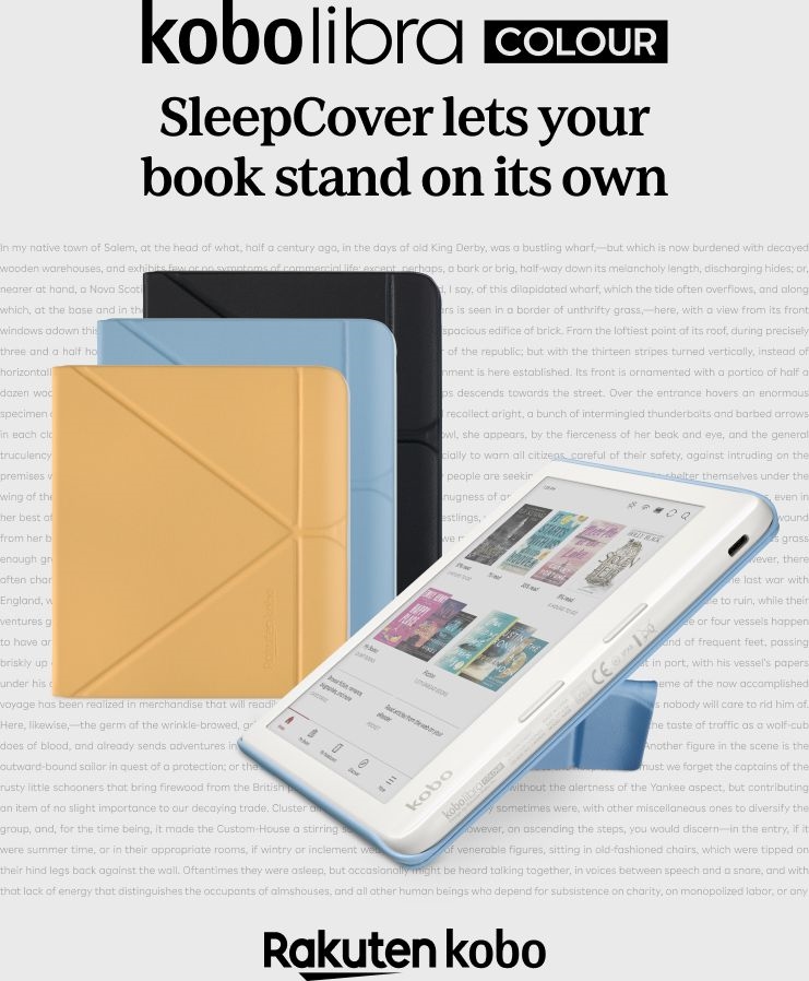 Kobo Libra Notebook sleepcover case dusk blue  2